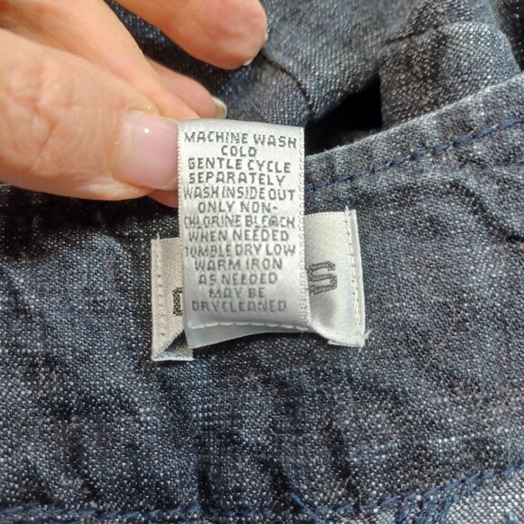 Chicos Denim Jacket Embroidered Blue Jean Open Front Womens Medium - Picture 11 of 12